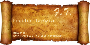 Freiler Terézia névjegykártya